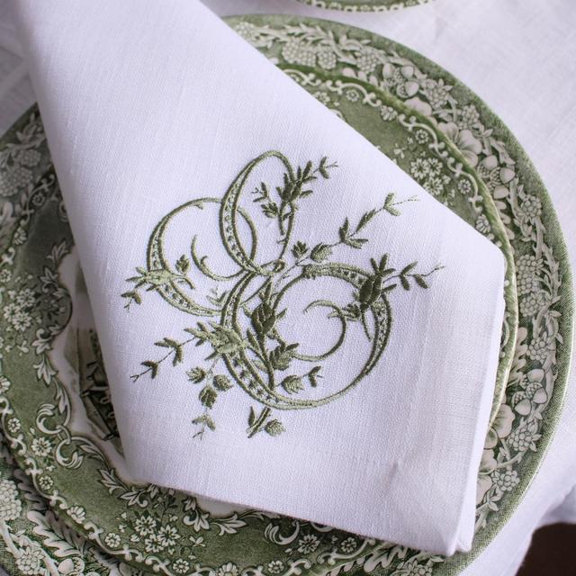 Embroidered Napkins, Set of 12