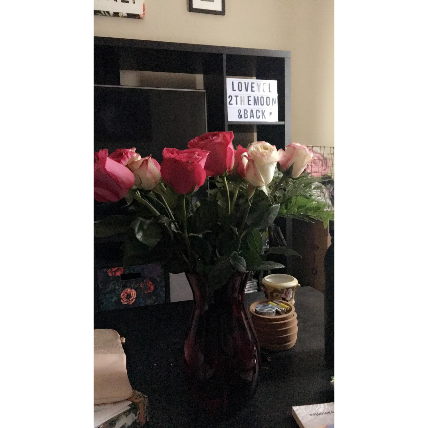 Just because flowers in our now more settled and decorated apartment.