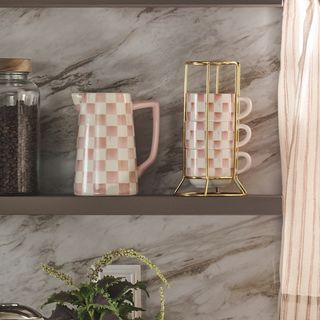 Rosy Check Farmhouse Pitcher