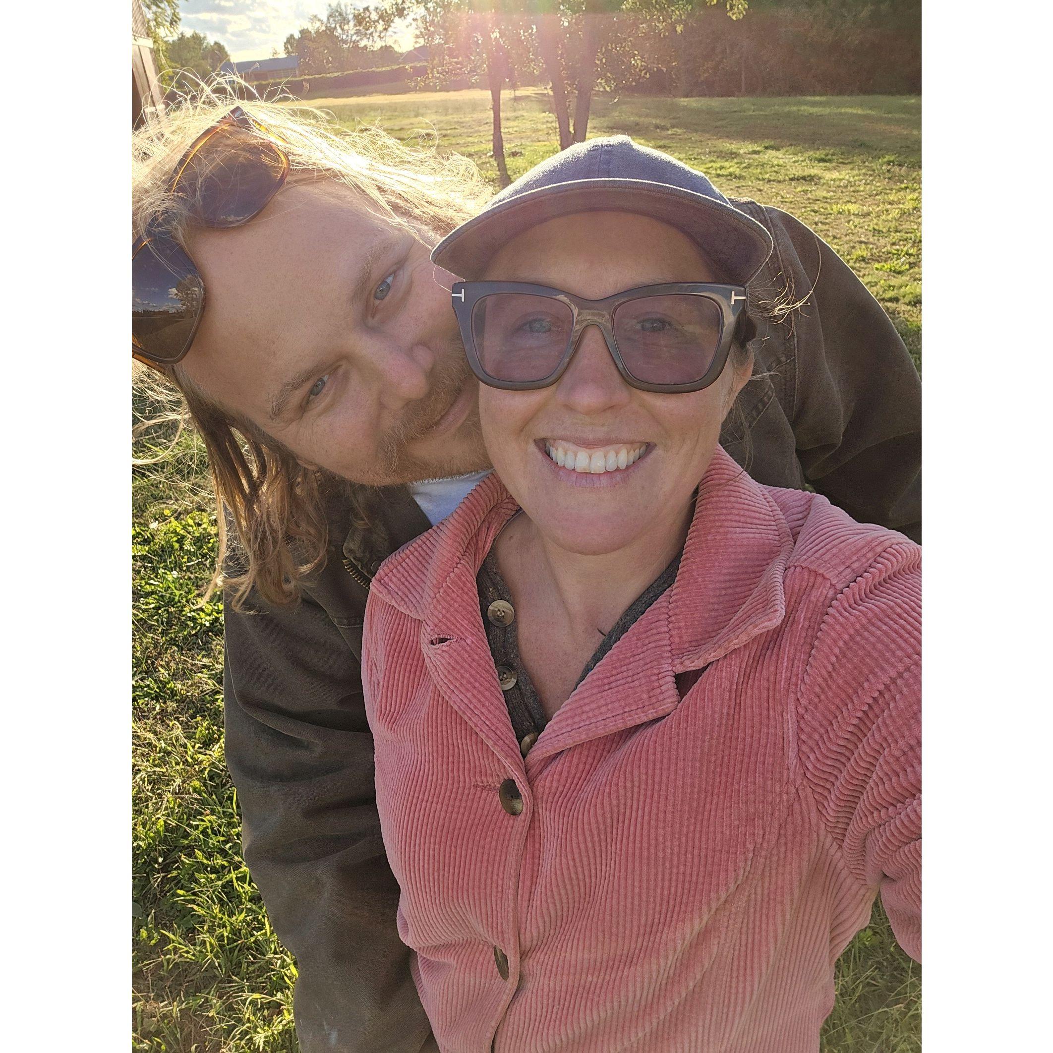 We can't help but be excited when walking around our farm together!