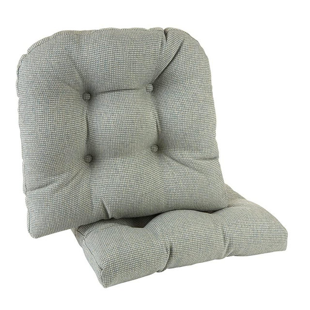 Klear Vu Omega Non-Slip Universal Pads Cushions for Dining, Office Chair, 17"x 17" x 3", 2 Count (Pack of 1), Green