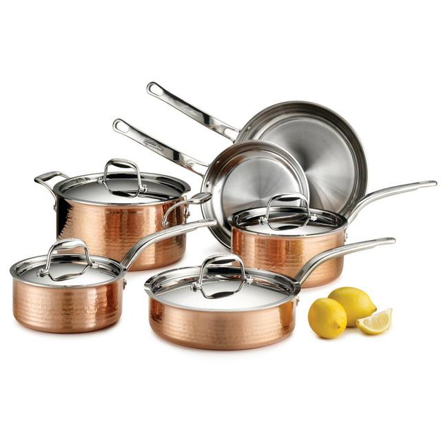 Lagostina Martellata 10 Piece Copper Cookware Set