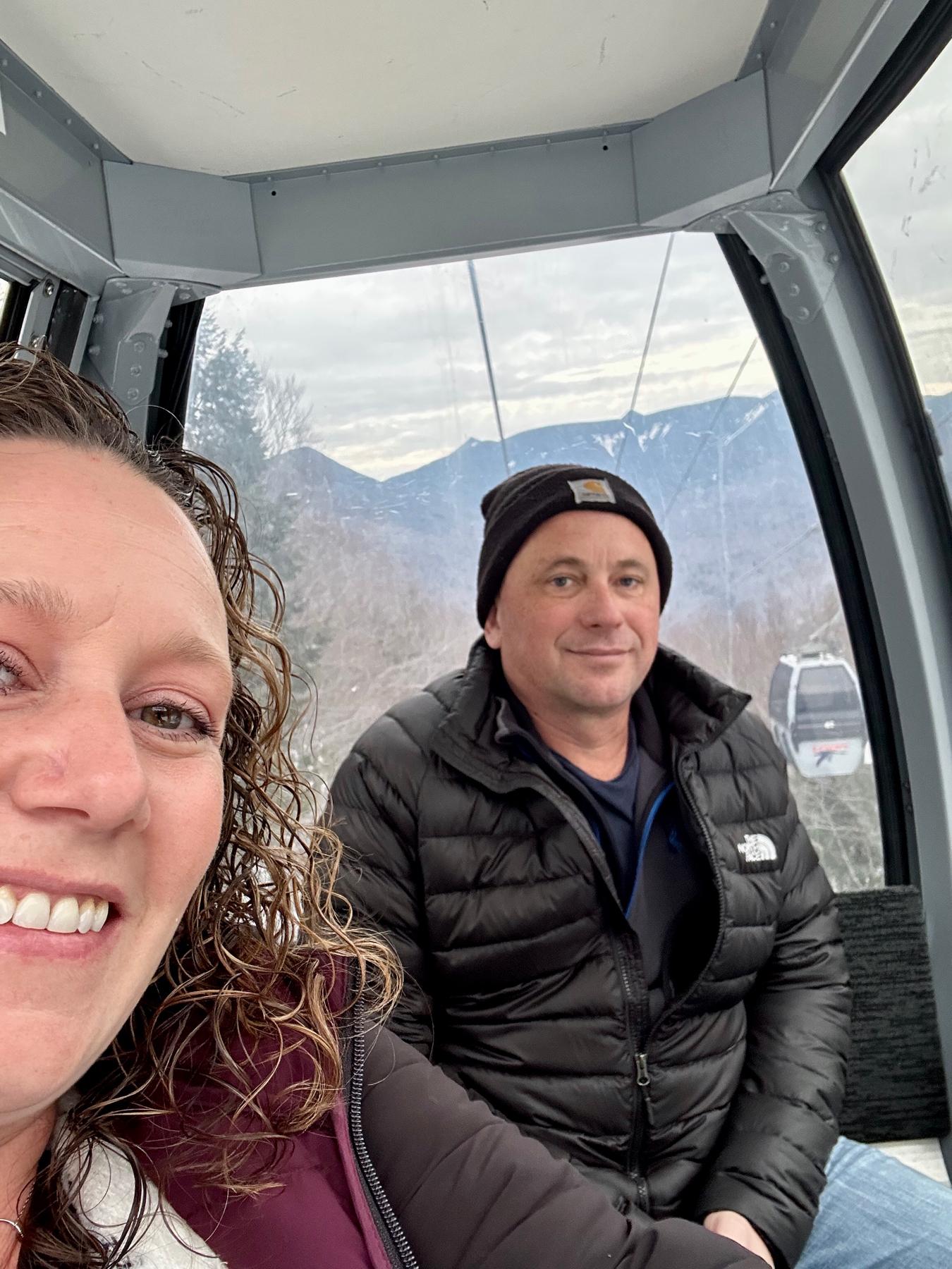 The gondola ride to where the ceremony will be held