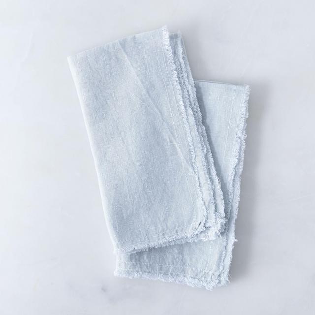 Fog Blue Linen Napkins (Set of 2)