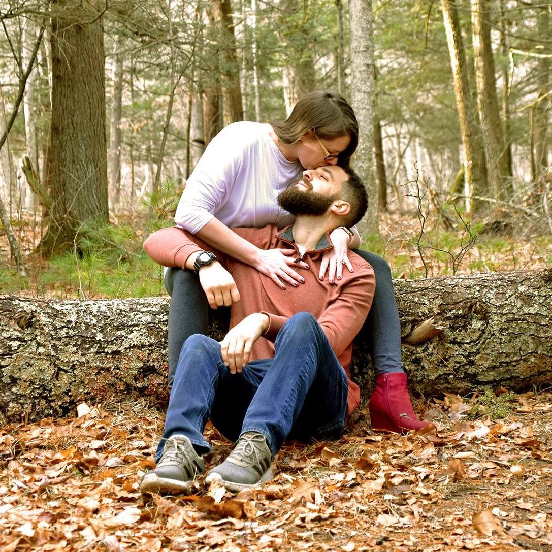 During our engagement shoot at the Sprague Land Preserve in Franklin, CT.