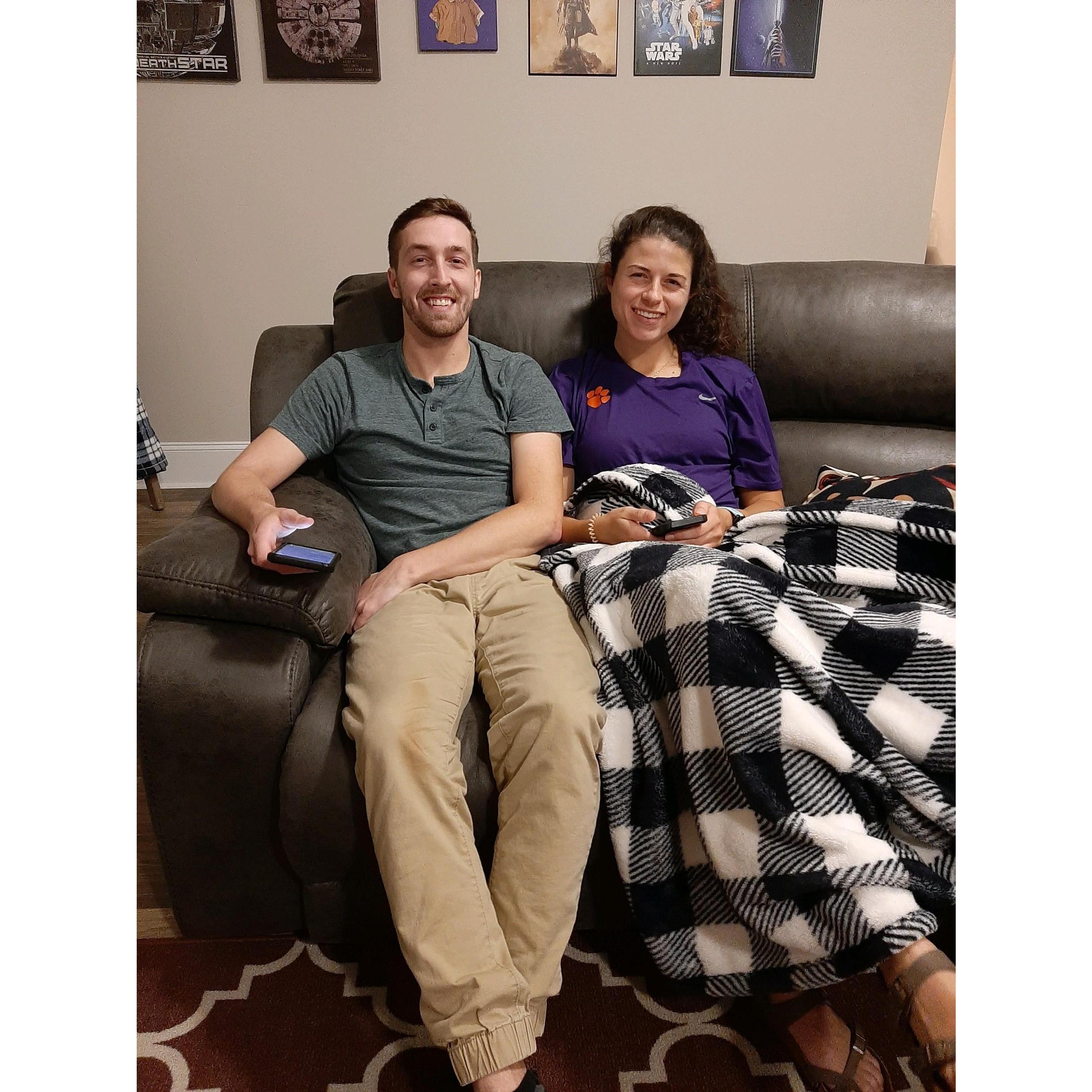 Fantasy Football draft with the Shorter Family at the lake! (Amanda's first time)