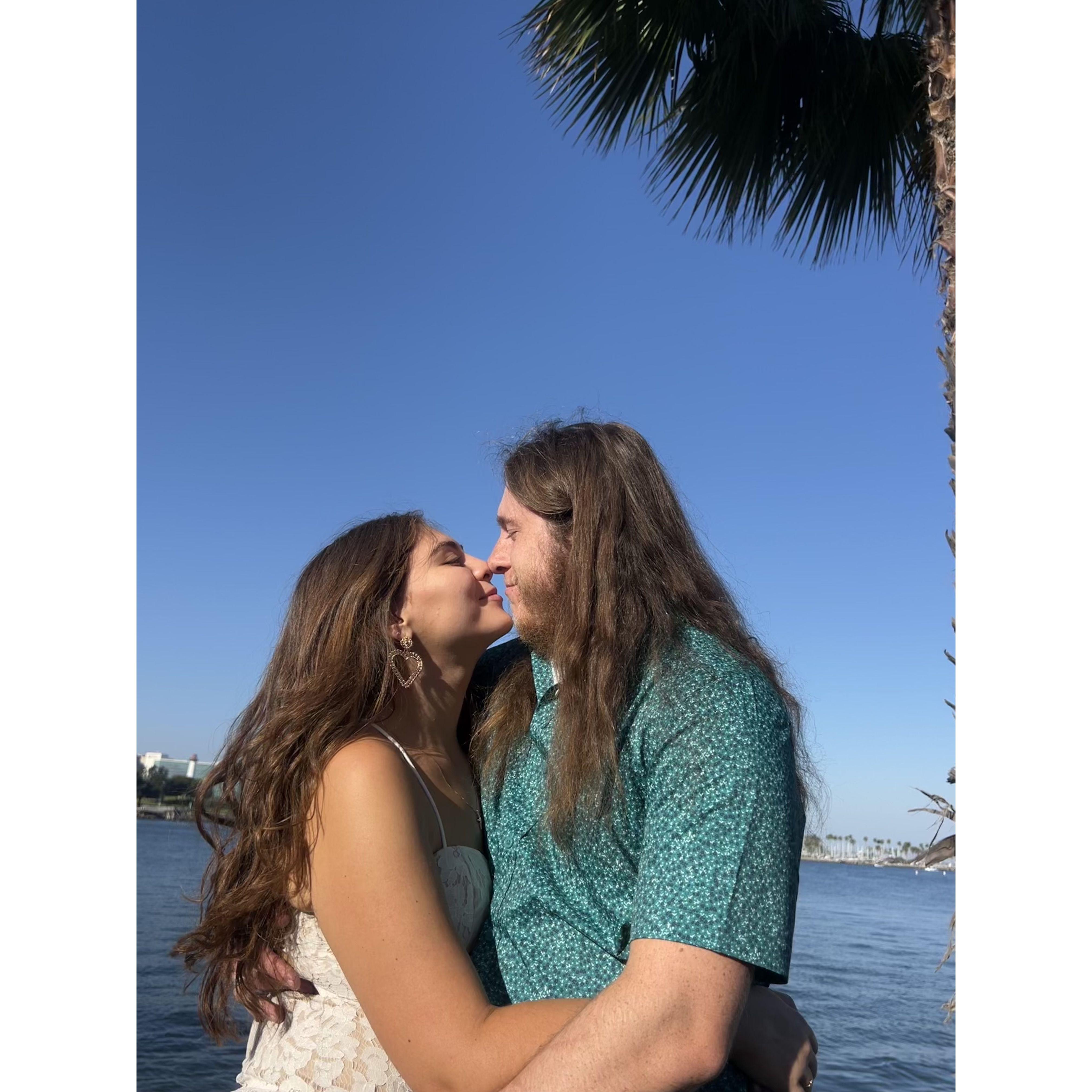 My bridesmaid Amber snapped this photo of us giving one another an eskimo kiss.