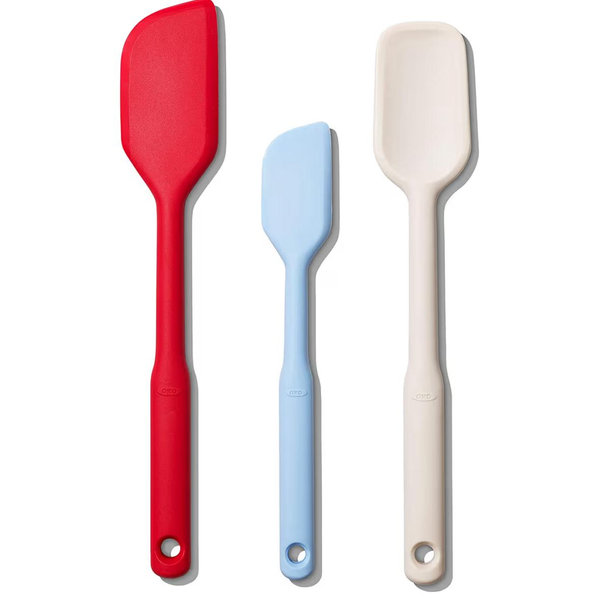 OXO Good Grips 3 Piece Silicone Spatula Set, One Size, Multi, Multicolor