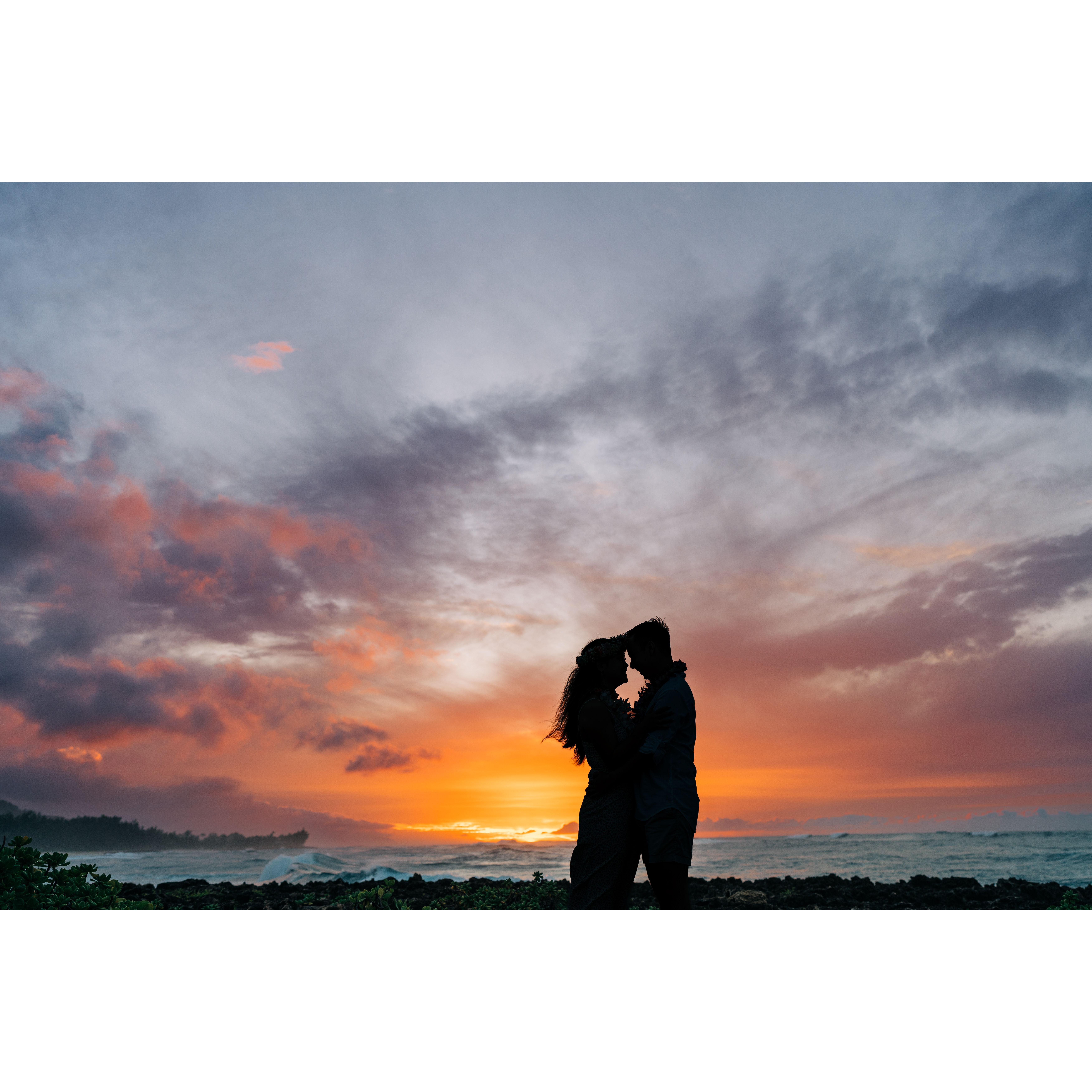 Although it rained during our proposal, it gave us the perfect sunset on the most perfect day.