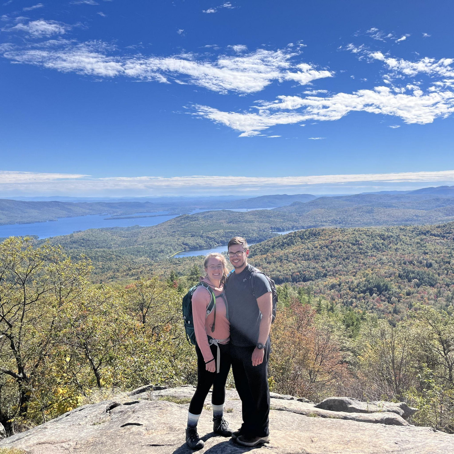 One of the first few hikes together in Lake George!