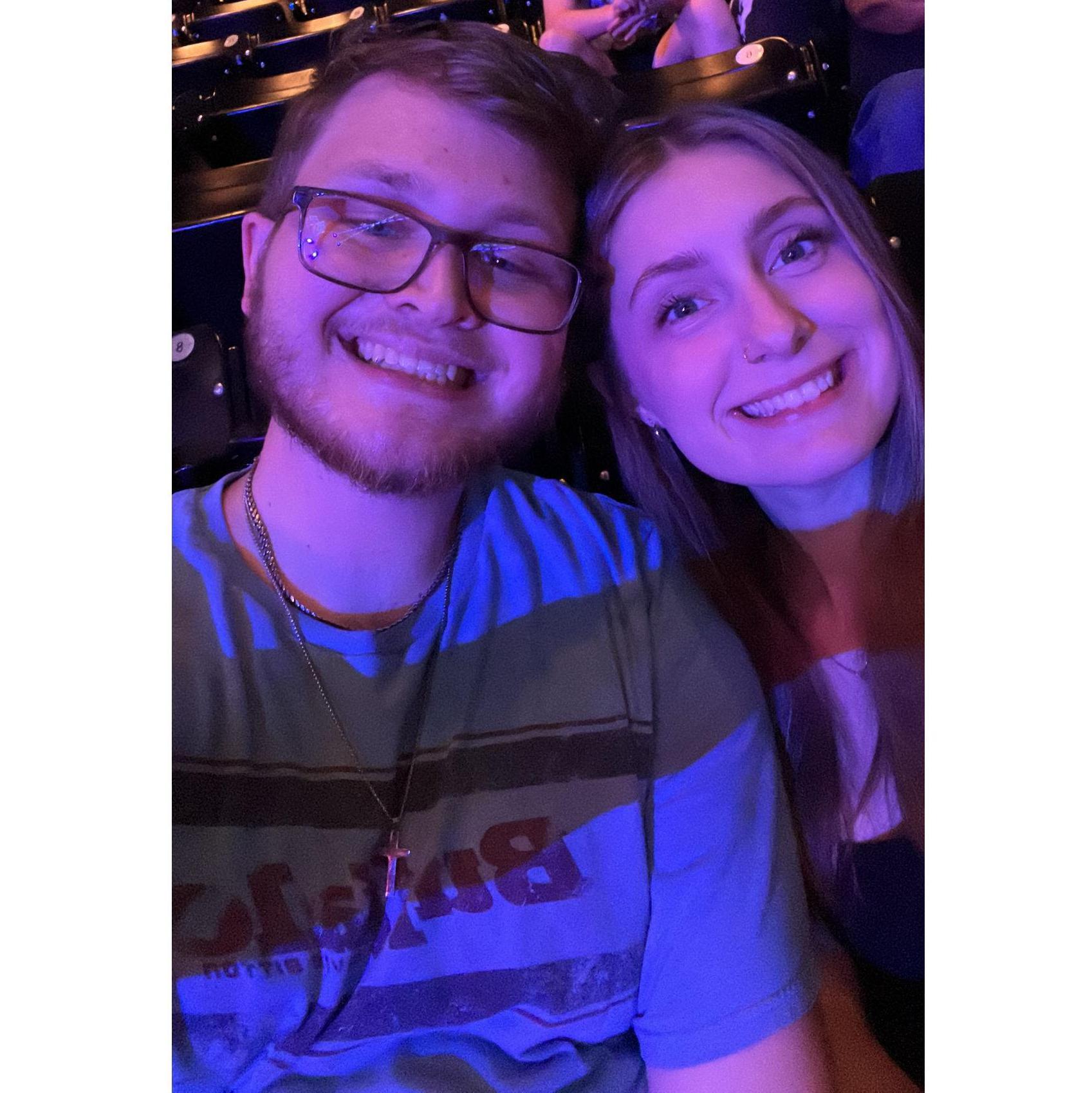 5 years dating! We went to a WWE Supershow to celebrate. July 2025.