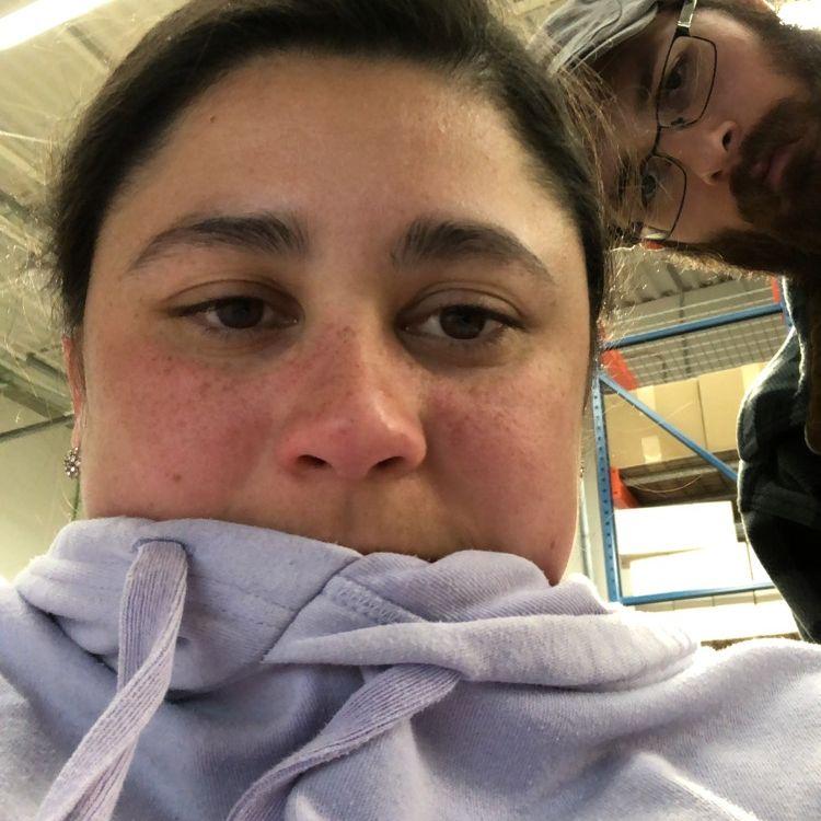 Our first picture together - we worked in a warehouse and met there in 2019!