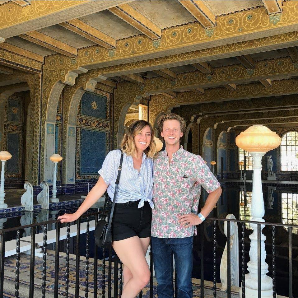 First ever picture together. Our second date at Hearst Castle.