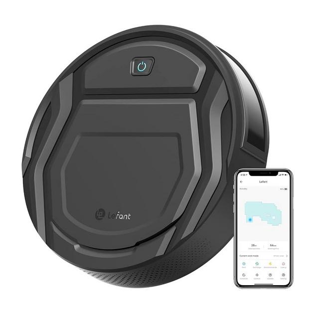 Lefant M210Pro Robot Vacuum Cleaner,Strong Suction,120 Mins Run Time,Wi-Fi Connected,Scheduled Cleaning,Compatible with Alexa,Slim Self-Charging Robotic Vacuum Cleaner for Home,Pet Hair,Hard Floors