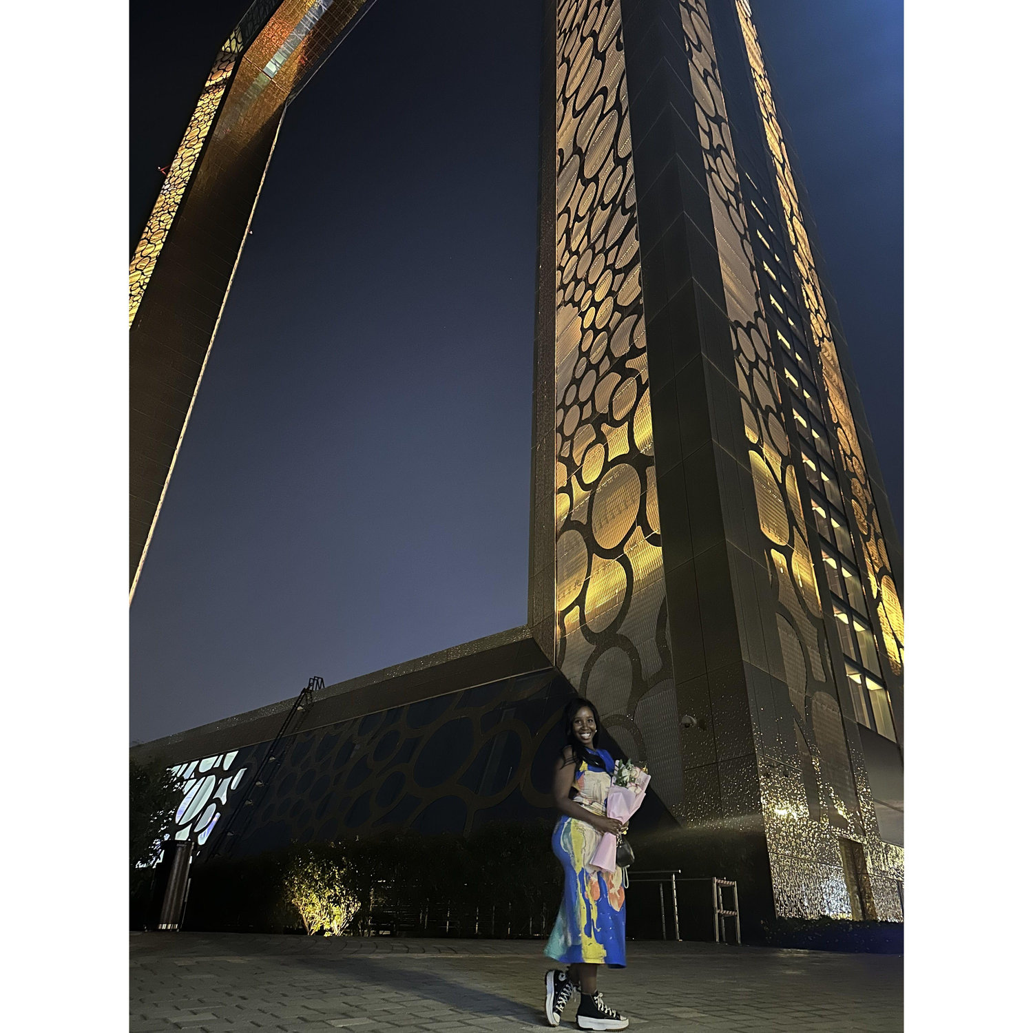 Our engagement night at the Dubai Frame