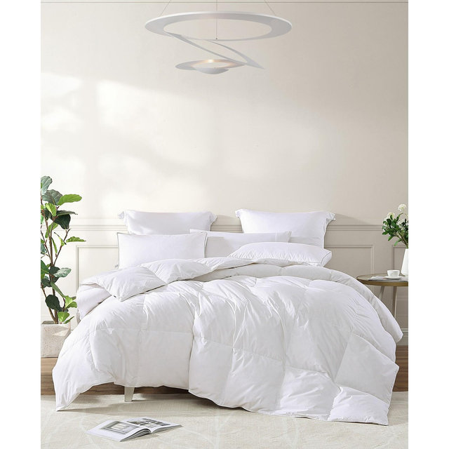 Royal Luxe All Season Warmth White Goose Feather and Down Fiber Comforter, Full/Queen, Exclusively at Macy’s