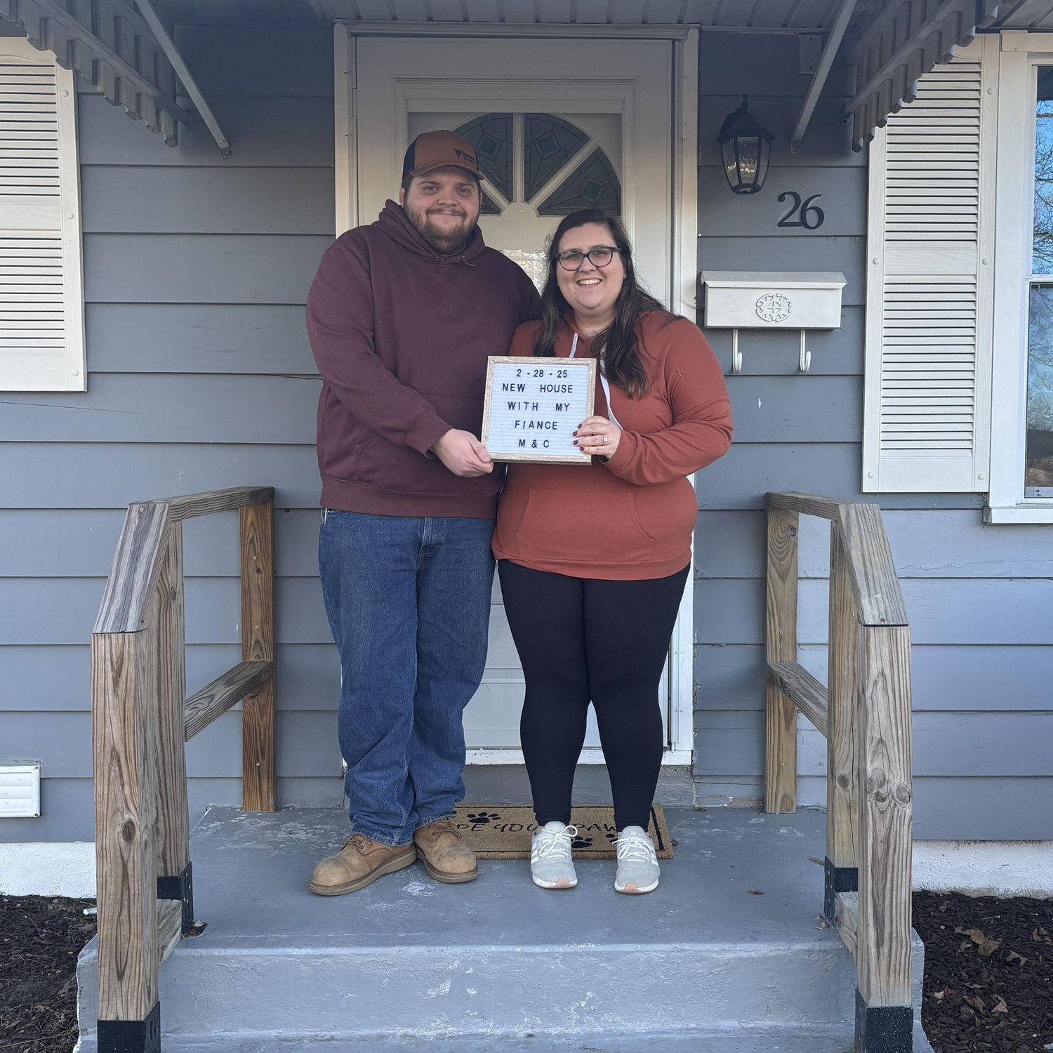 We bought our house together.