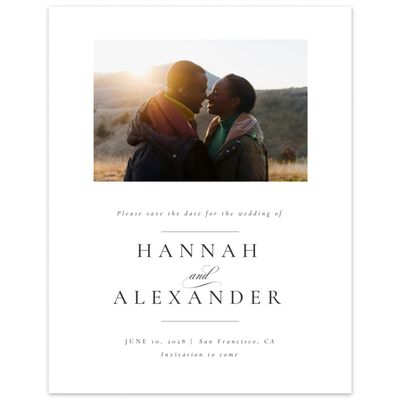 White Wedding Digital Save the Date - Sloan Photo