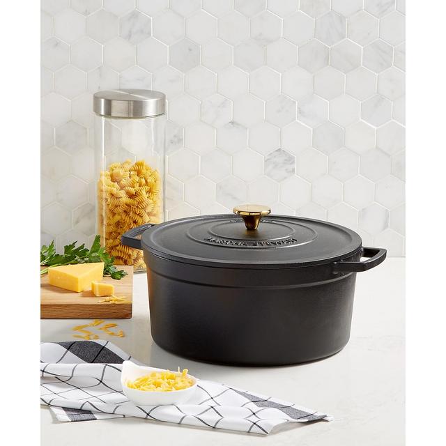 Martha Stewart Collection Enameled Cast Iron Round 8-Qt. Dutch Oven, Created for Macy's