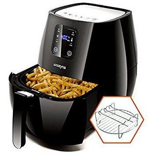 Secura 4 Liter, 4.2 Qt., Extra Large Capacity 1500 Watt Electric Hot Air Fryer and additional accessories; Recipes,Toaster rack and Skewers