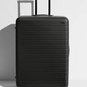 Large Checked Suitcase | BLACK