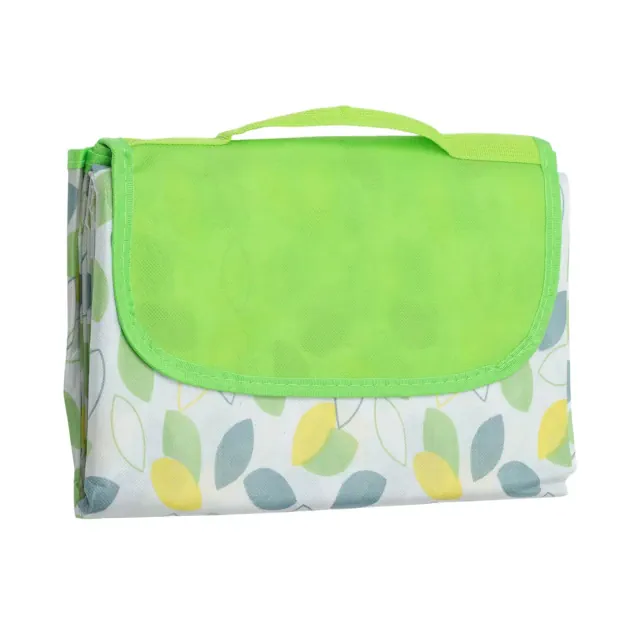 Unique Bargains Picnic Blanket Waterproof Washable Lightweight with Handle Used for Hiking Travel Camping Green 59.06"x78.74"