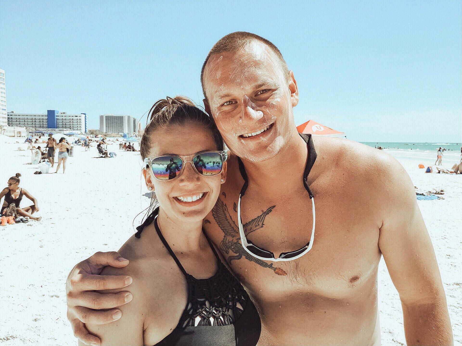 Our first time at the beach!