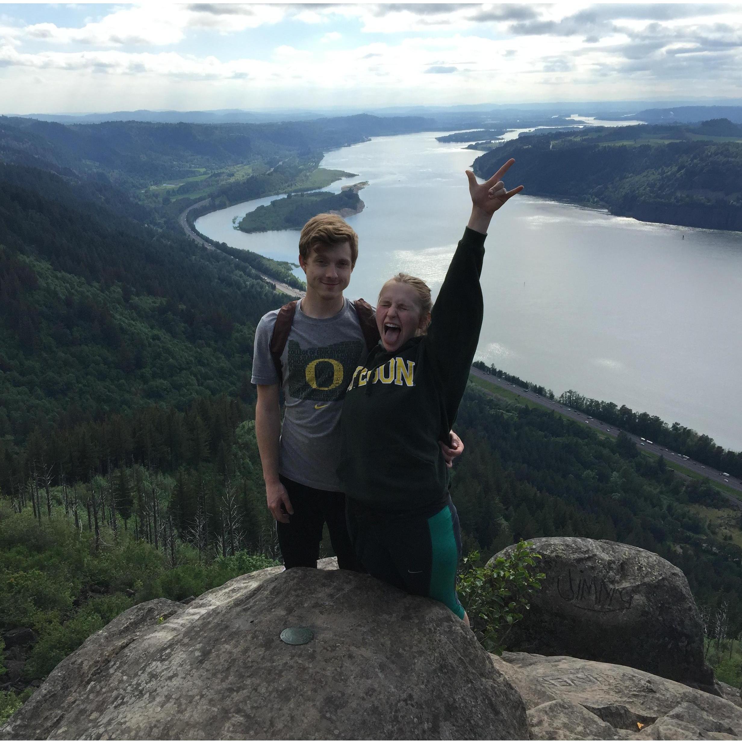 Young love on our first PNW hike! - Angel's Rest 2015