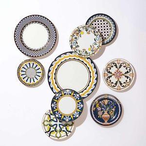 Vesuvio in Porcelain - Dessert Plates Set Of 6