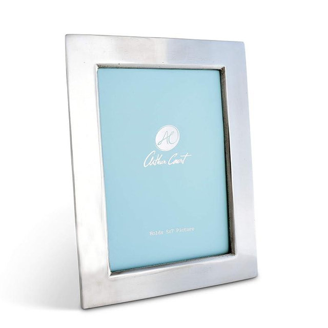 Arthur Court Designs Aluminum Metal 5x7 Classic Engravable Photo Frame