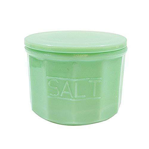 Tablecraft HJSC10 Salt Cellar with Lid, 3.75" x 3.75" x 3.125", Green