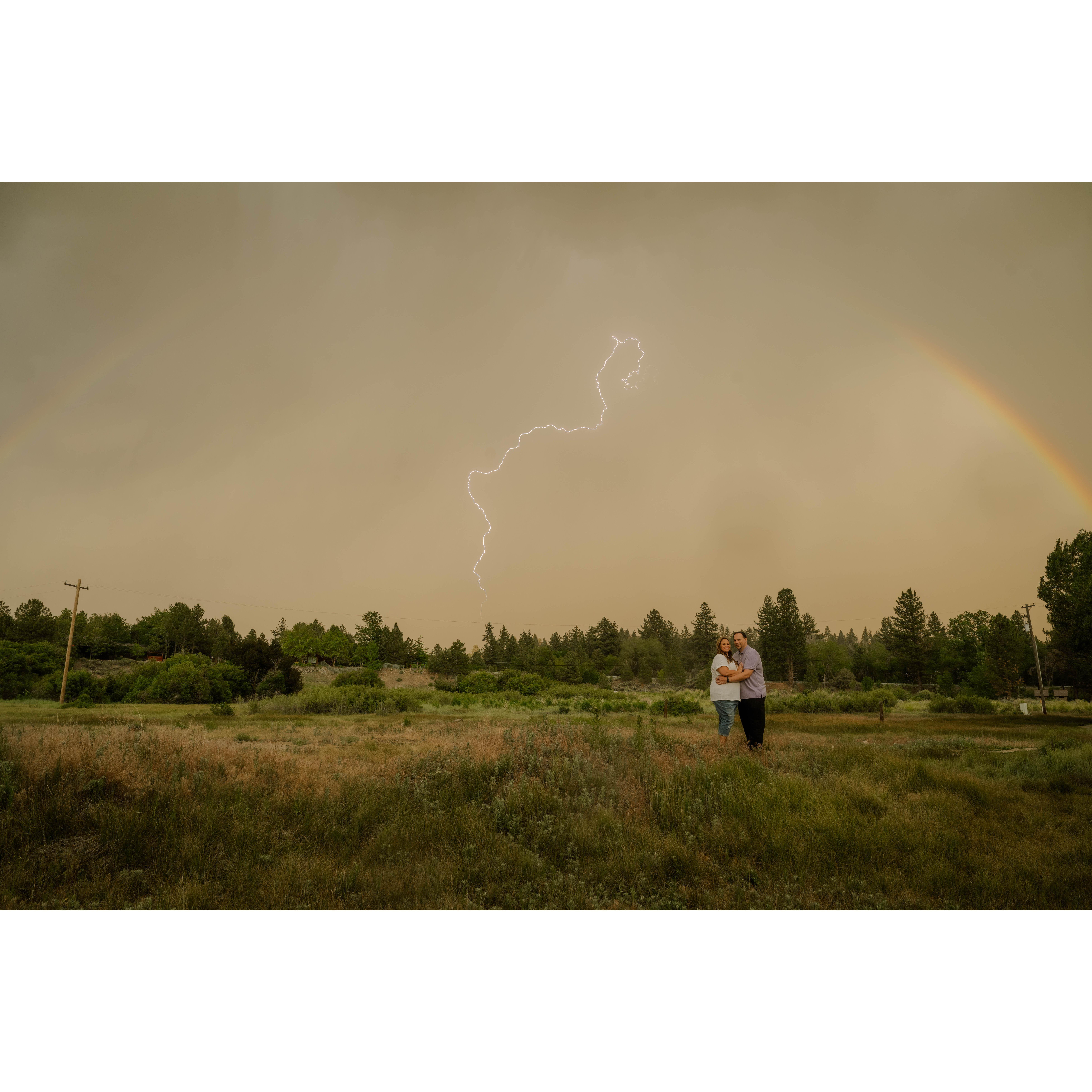Engagement Photo Shoot (rainbow & lucky lightning shot!) - June 2025