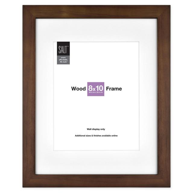 SALT™ 8-Inch x 10-Inch Matted Wood Picture Frame in Walnut
