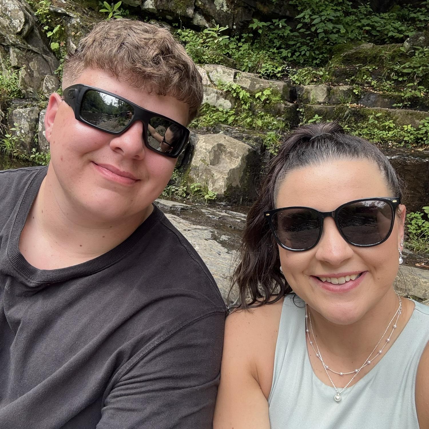 2.5 miles in to the hike to get to the waterfall