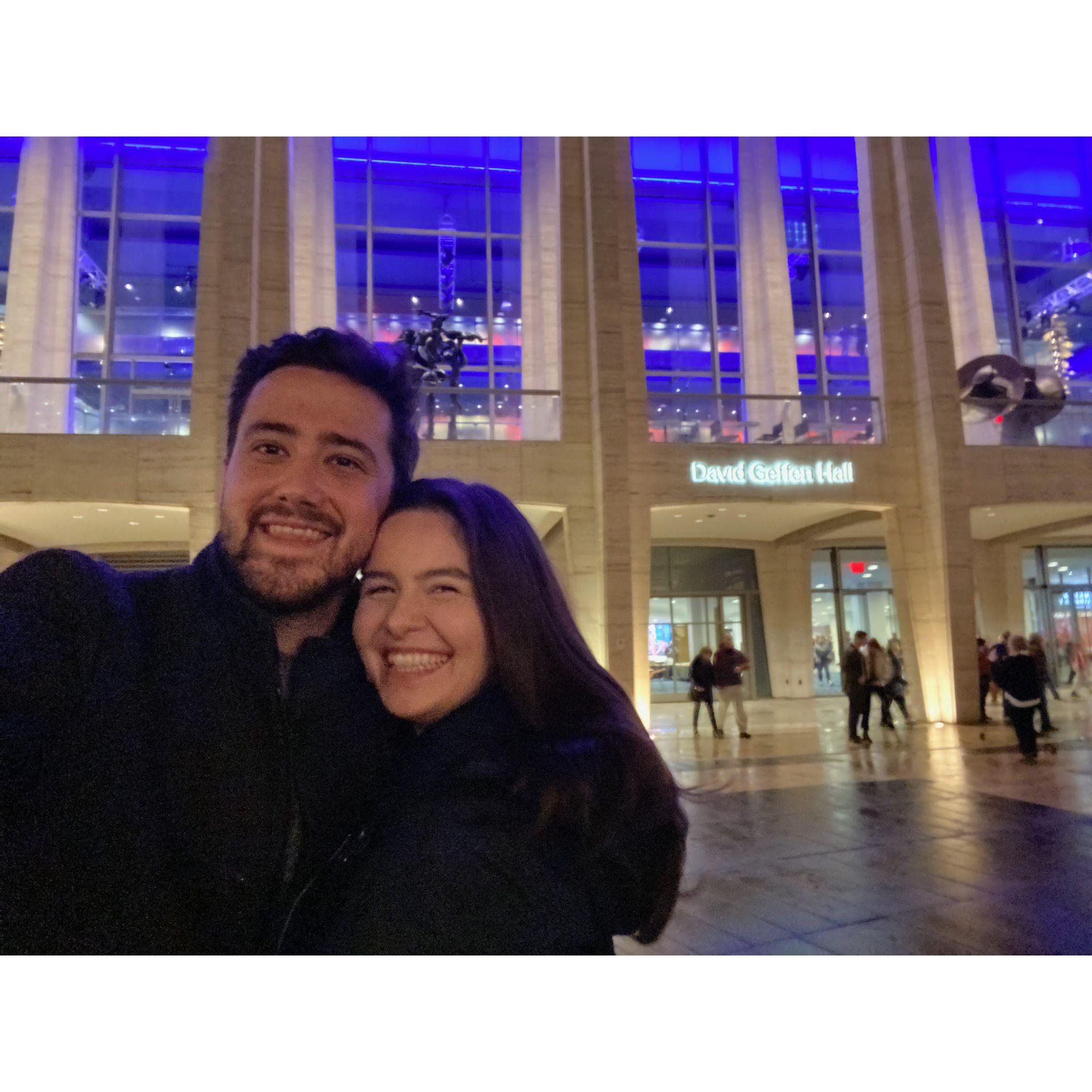 One of our earliest dates was to see Harry Connick, Jr. in concert at Lincoln Center. His version of "I Could Write a Book" will be our first dance song.