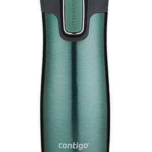 Contigo AUTOSEAL West Loop Vacuum Insulated Stainless Steel Travel Mug with Easy-Clean Lid, 16oz, Greyed Jade