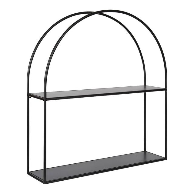 24" x 26" Monroe Metal Arch Shelf Black - Kate & Laurel All Things Decor