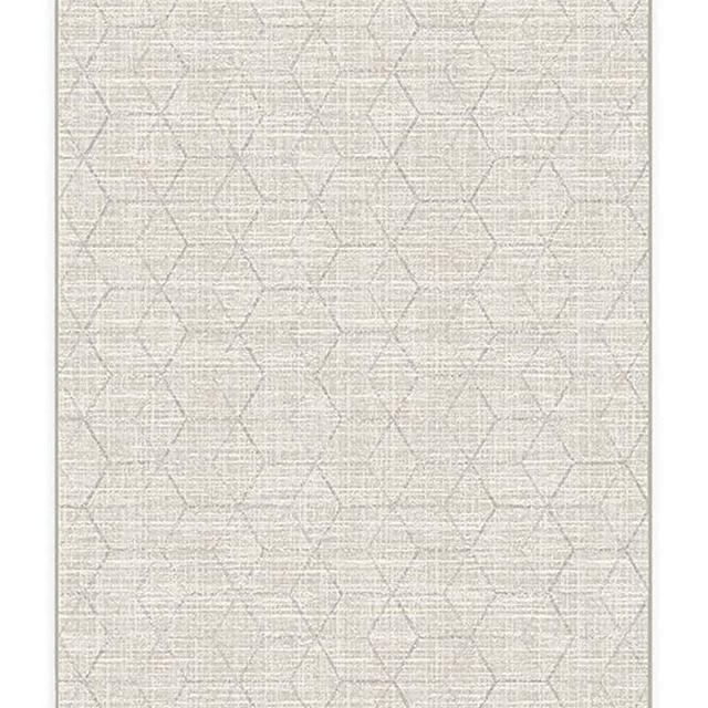 RUGGABLE Machine Washable Area Rug - Geometric Collection - Distressed - 2-Piece Patented Rug System - Prisma Monochrome 5'x7'