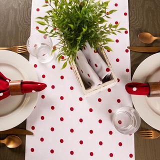 5-Piece Reversible Polka Dot Table Linen Set