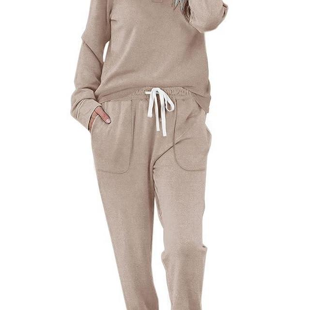 WIHOLL Two Piece Outfits for Women Lounge Sets Button Down Sweatshirt Sweatpants Sweatsuits Set with Pockets