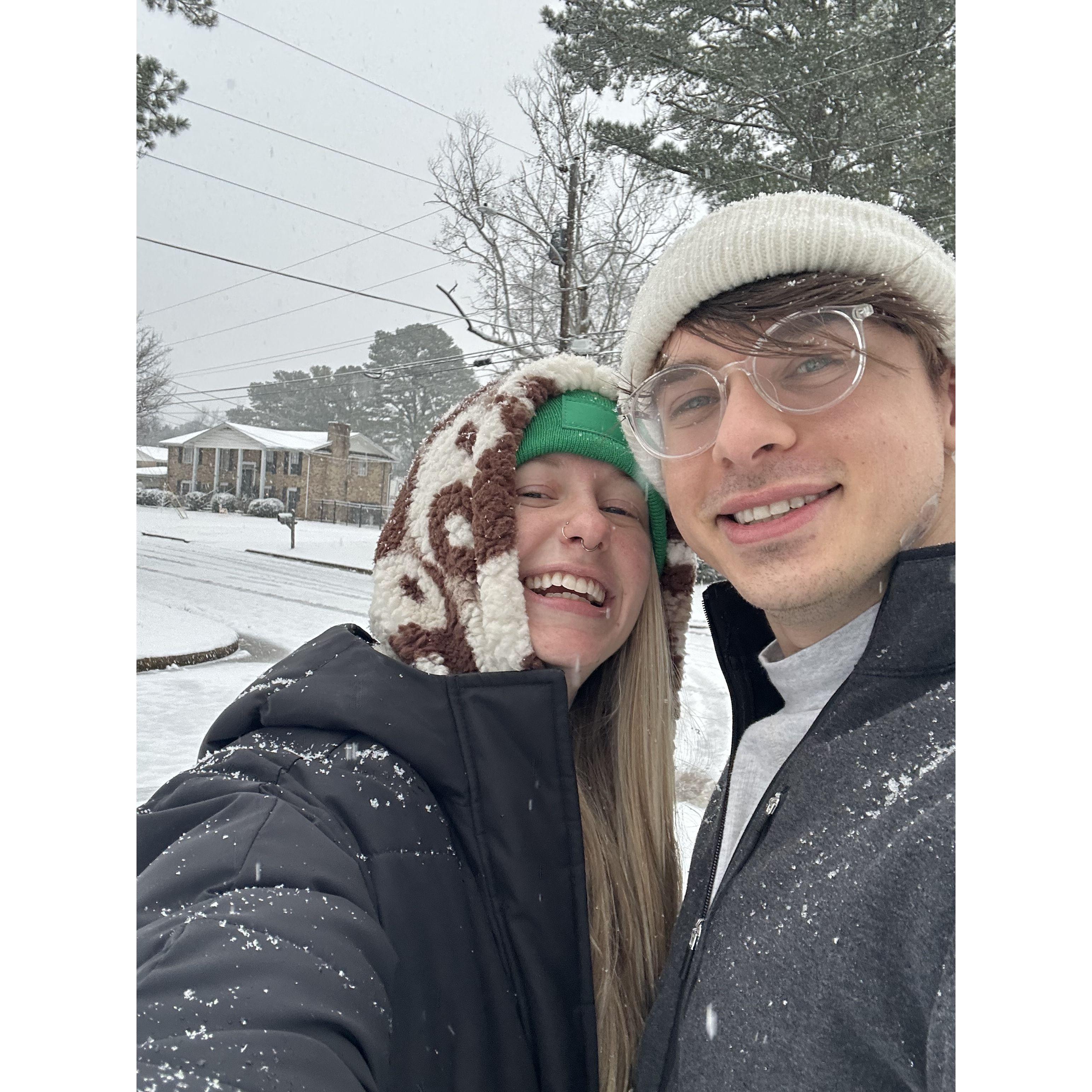 Our first snow day together in AL!