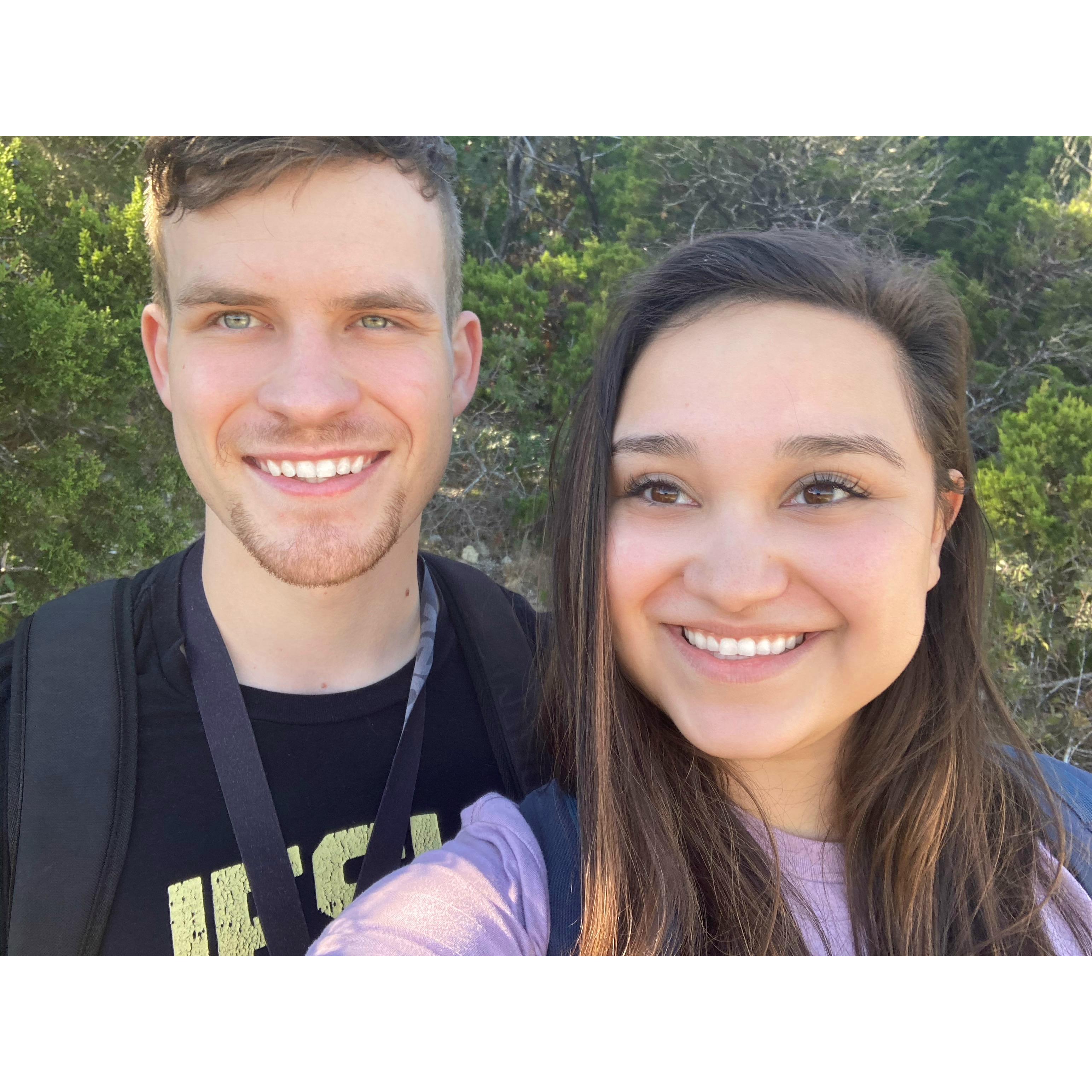 Our first date! We went hiking.