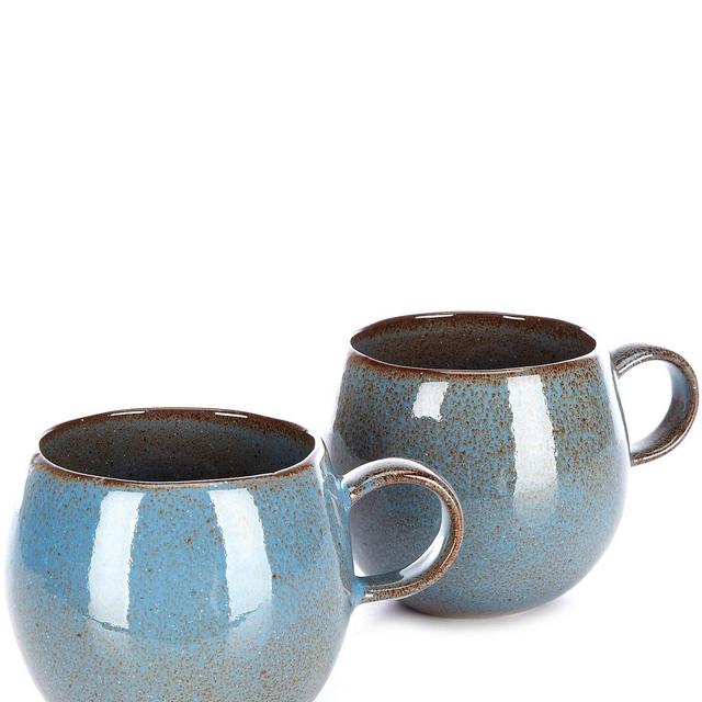 Southern LivingAstra Collection Glazed Belly Coffee Mugs, Set of 2