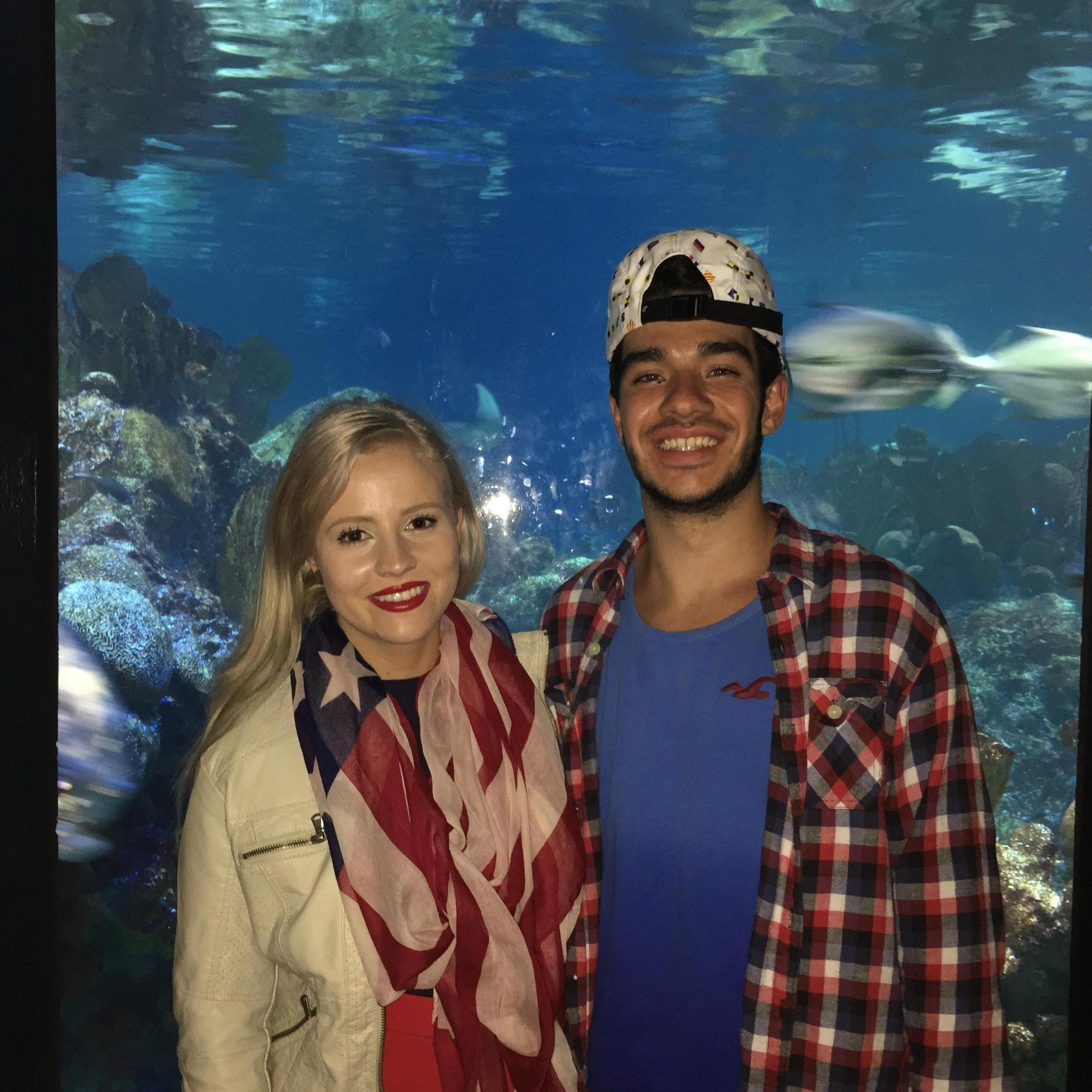 Our first of many aquarium trips, 7/4/2015
