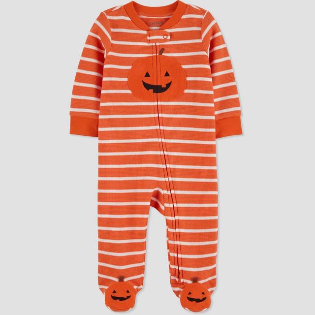 Carter's Just One You®️ Baby Pumpkin Footed Pajama - Orange 9M