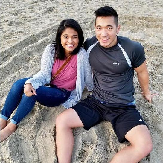Huntington Beach, the first photo we posted as a couple.