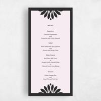 Black Wedding Menu - Mantova