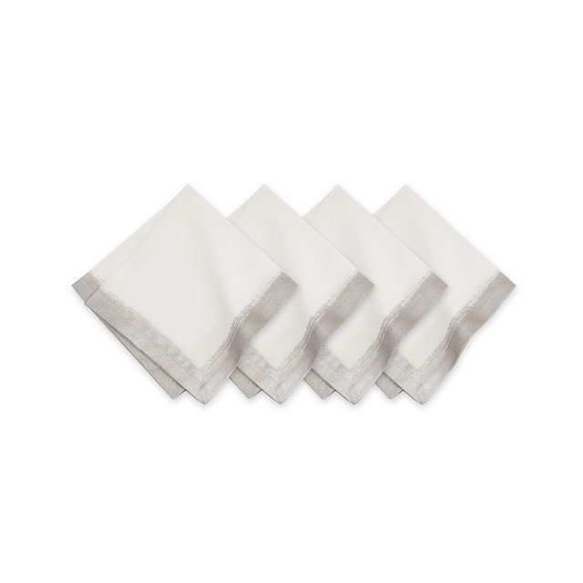 Villeroy & Boch  Metallic Brushstroke Napkin 4 Pc Set