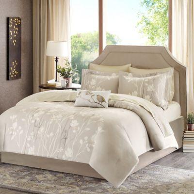 Madison Park® Vaughn 9-Piece Full Comforter Set in Taupe