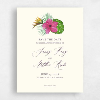 Light Butter, Yellow Wedding Save the Date - Kaumana Portrait